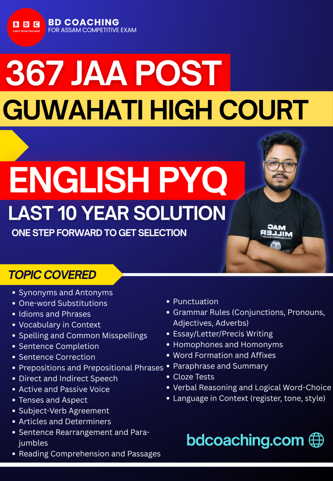 1500+ ENGLISH PYQ GHC JAA EXAM 2026